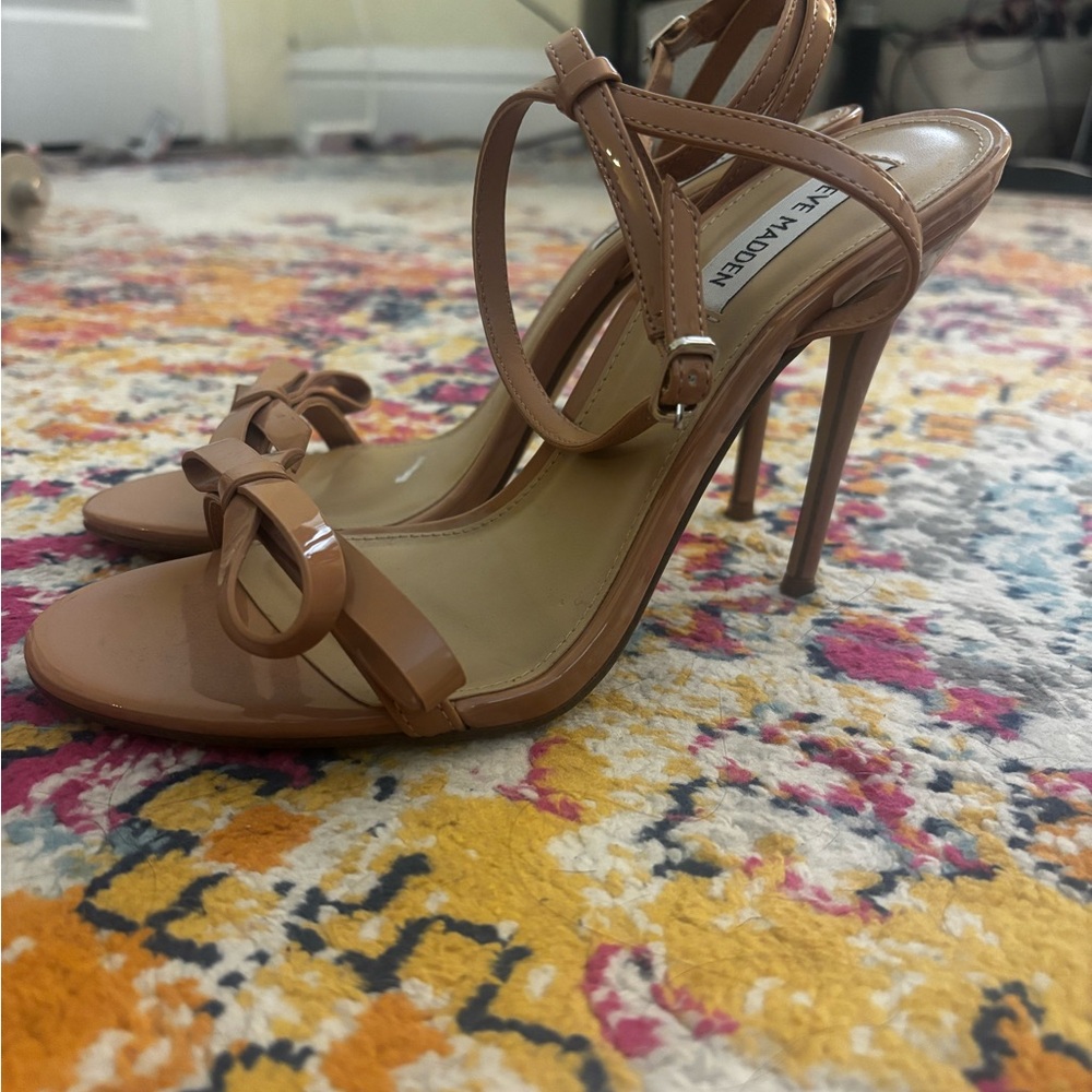 Steve Madden Nude Bow Strappy Heels